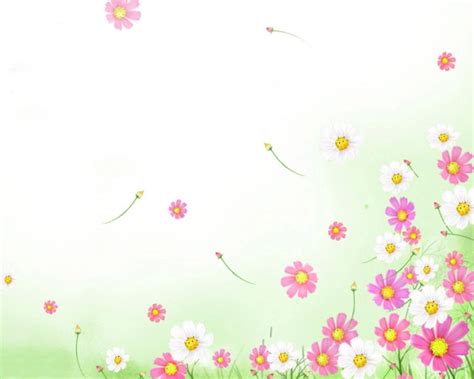 Cartoon Flower Background PowerPoint high resolution widescreen (1280 x ...