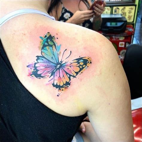 Watercolor butterfly tattoo ideas photos