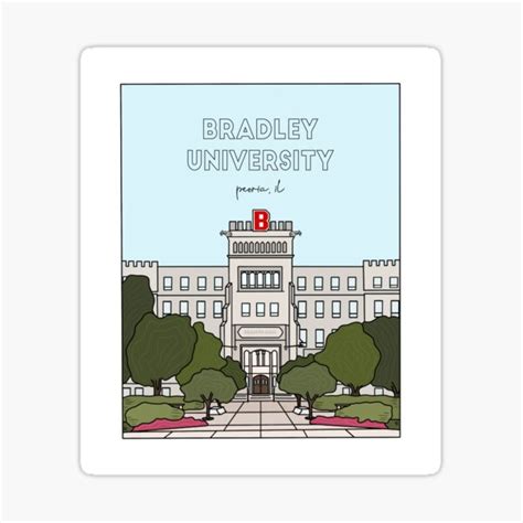 "Bradley University" Sticker by mckennaohearne | Redbubble