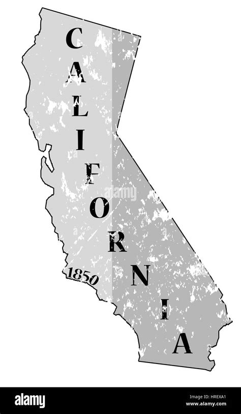 California statehood map hi-res stock photography and images - Alamy