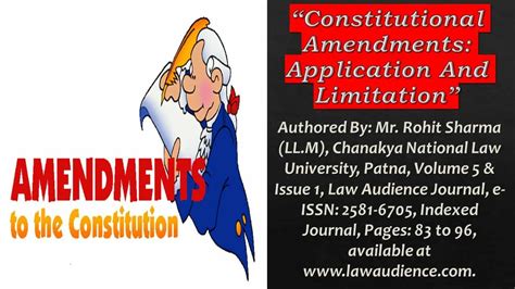 Constitutional Amendments: Application And Limitation