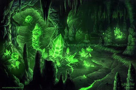 Commission - Green Gem Grotto by priteeboy on DeviantArt