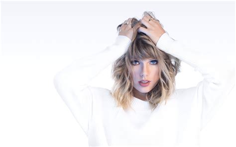 Download wallpapers Taylor Swift, american singer, portrait, photoshoot, white sweater, american ...