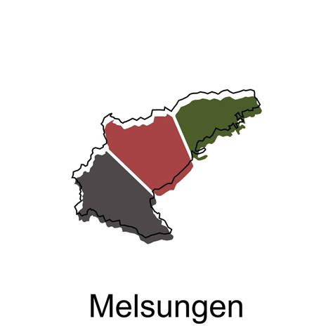 map of Melsungen design, World map country vector illustration template ...