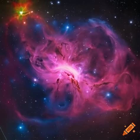 Photorealistic image of a space nebula on Craiyon