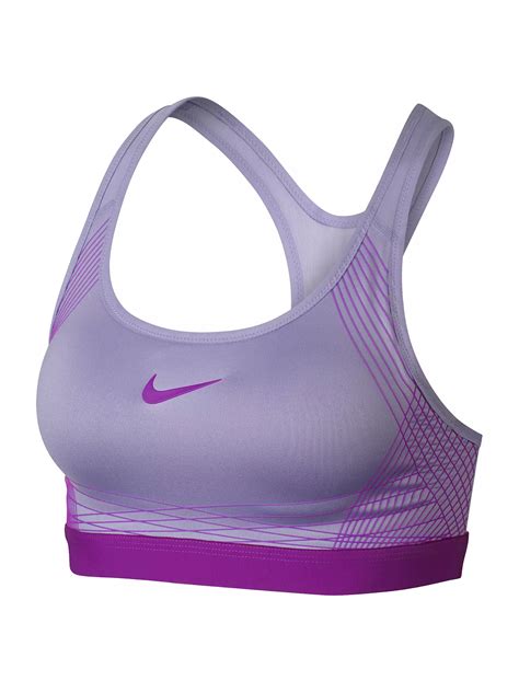 Nike Pro Hyper Classic Sports Bra, Purple at John Lewis & Partners