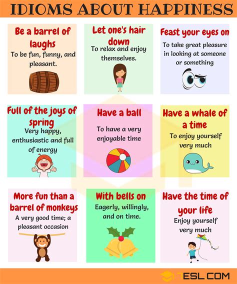 15+ Useful Phrases & Idioms to Express Happiness • 7ESL