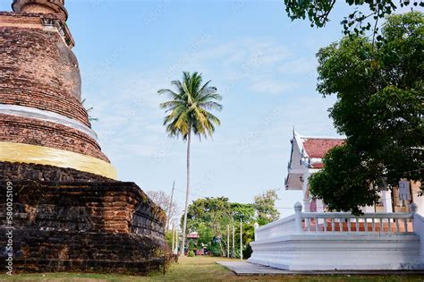 Sukhothai, Pagoda at One of the famous temple in Sukhothai,Temple in ...