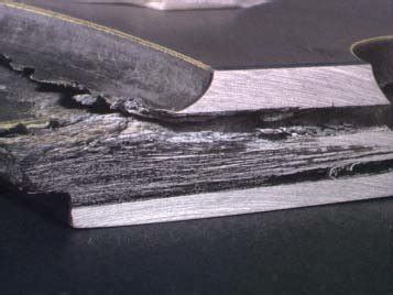 Cross-section through the panel showing the exfoliation corrosion. | Download Scientific Diagram