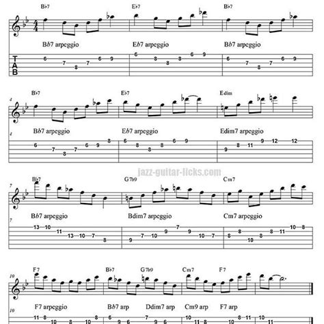 Jazz blues arpeggio study 3 of 5. #jazzguitar #jazzplaying [...] | Jazz ...