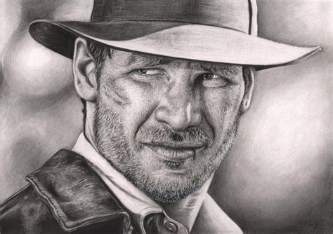 Harrison Ford as INDIANA JONES graphite drawing by *Pen-Tacular-Artist on deviantART Alien ...