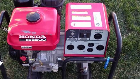 Honda EG 3500 Generator - YouTube