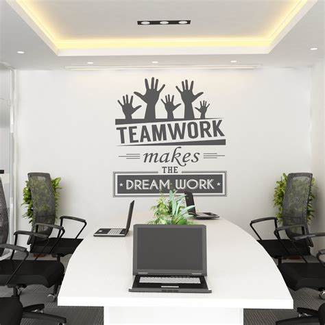 Teamwork makes the dream work Teamwork Office Wall art