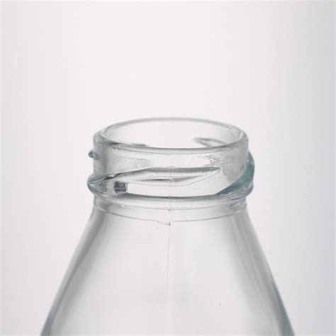 Heat-resistant 250 ml round glass bottle milk juice glass beverage ...