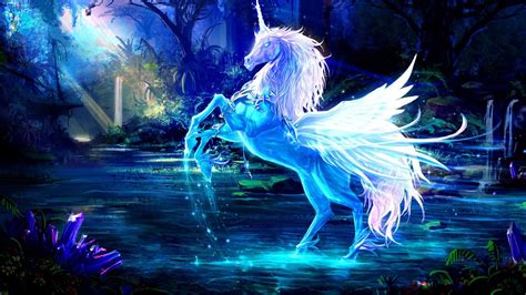 Pegasus Neon Blue Unicorn Rearing Wings GIANT WALL POSTER ART PRINT L011 | eBay