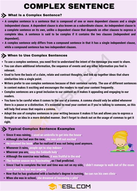 Complex Sentence: Definition and Examples of Complex Sentences • 7ESL