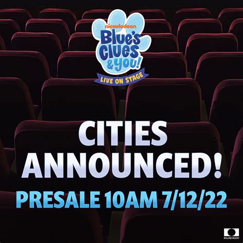 bluesclueslive on Twitter: "Cities now announced for Blue’s Clues & You ...