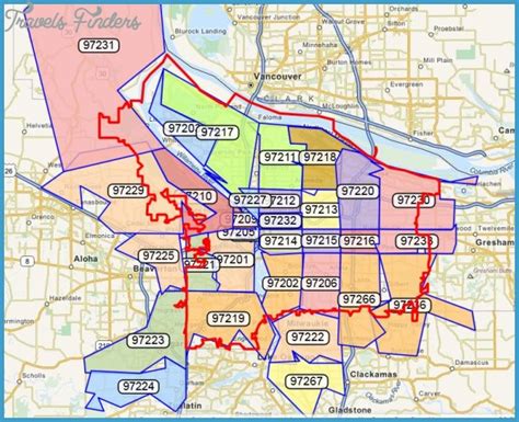 Portland Metro Map - TravelsFinders.Com