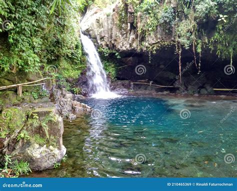 Waterfall in Baturraden stock image. Image of watercourse - 210465369