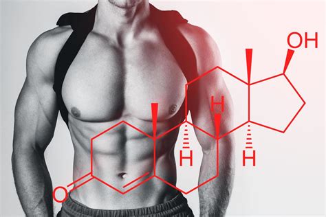 Muscular male torso and testosterone chemical formula 14408545 Stock Photo at Vecteezy