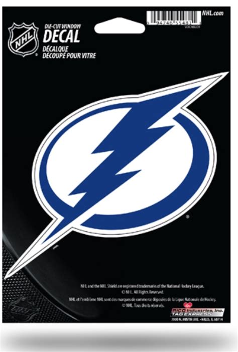 Tampa Bay Lightning 5" Vinyl Die Cut Decal Flat Sticker Emblem NHL ...