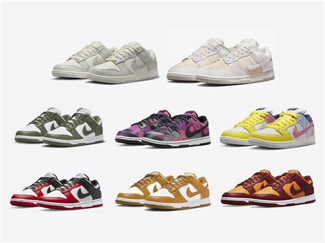 All Nike Dunk Low sneaker colorways restocking on July 27, 2023