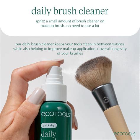 EcoTools Daily Brush Cleaner, Makeup Brush Cleanser Spray, Quick Dry ...