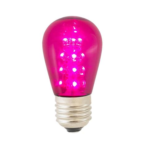 S14 LED Pink Transp Bulb E26 Nk Base – BulbAmerica
