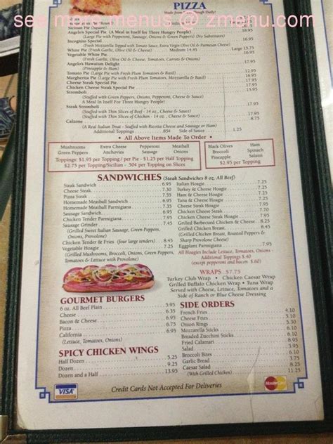 Online Menu of Angelos Ristorante & Pizzeria Restaurant, Sea Isle City ...