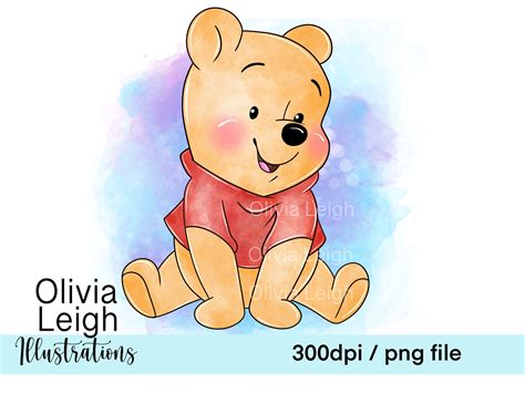 Cute Baby Winnie the Pooh Clipart PNG Files DIGITAL DOWNLOAD - Etsy Australia