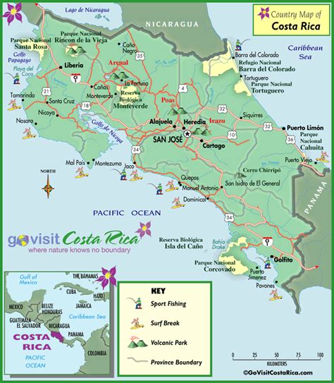 Costa Rica Weather Map, Costa Rica - Go Visit Costa Rica