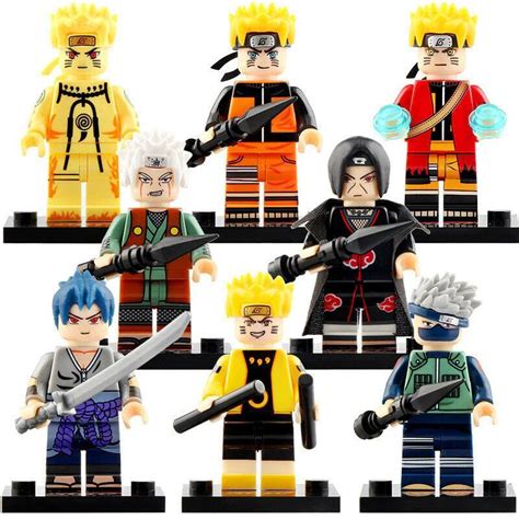 8pcs/set Naruto Series - Kakashi Uchiha Sasuke Itachi Jiraiya Lego ...