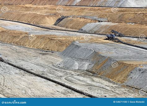 Open pit coal mine stock photo. Image of fossil, rock - 54671100