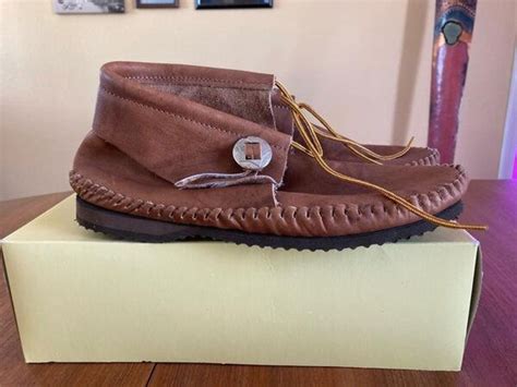 Vintage Men's Leather Moccasins. New in Box. Size 8 | Etsy