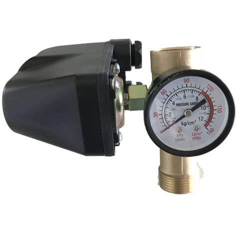 240v Water Pump Pressure Switch Gauge & Tee