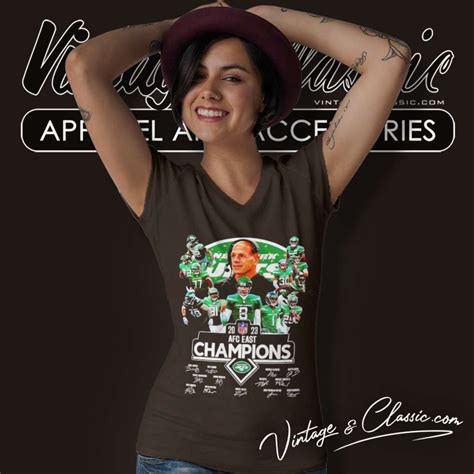 Nfl New York Jets Champions 2023 Signature Shirt - Vintagenclassic Tee