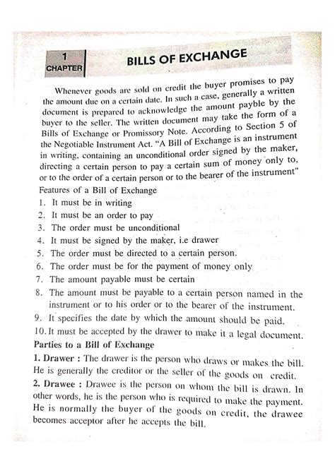 SOLUTION: Bill of exchange complete theory with questions - Studypool