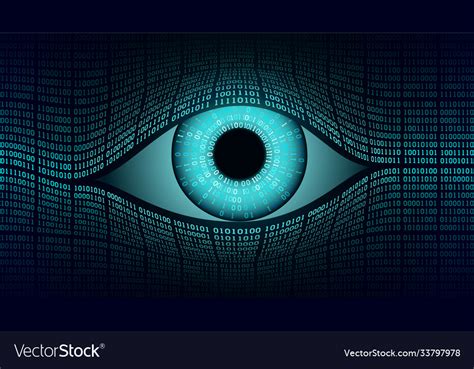 Big brother electronic eye concept technologies Vector Image