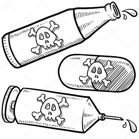 Drugs and alcohol are poison sketch — Stock Photo © lhfgraphics #16886423