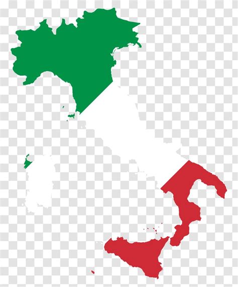 Flag Of Italy Map. Italian Empire - Green - Northern Map Transparent PNG