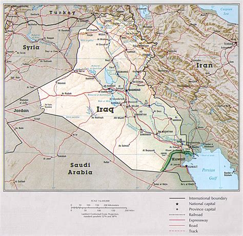 Iraq Country Map - Iraq • mappery