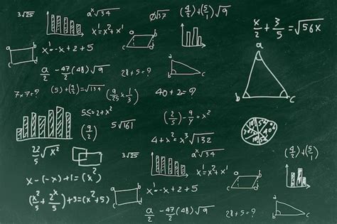 Tableau Avec L'écriture De Fond De Formule Mathématique | Photo Premium