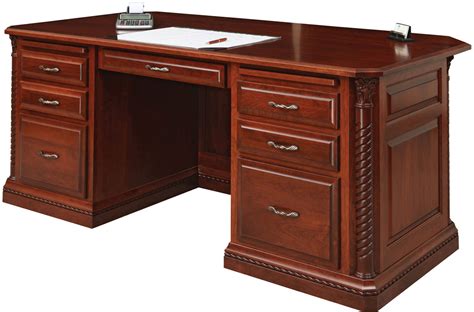 Lexington Series Executive Desk shown in Cherry with OCS Acres Stain