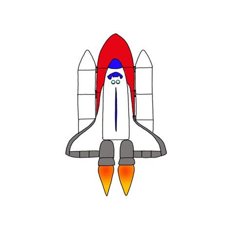 How to Draw a Space Shuttle - Step by Step Easy Drawing Guides - Drawing Howtos