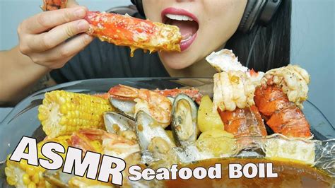 ASMR Seafood Boil + Bloves Sauce (EATING SOUNDS) | SAS-ASMR - YouTube