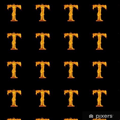 Wallpaper Fire alphabet letter T - PIXERS.CO.NZ