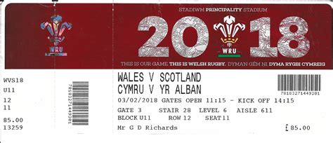 Wales - Welsh International Rugby Tickets