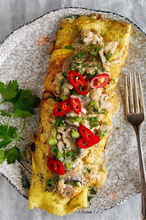 Delicious mushroom omelette, view from top | Mushroom omelette, Best brunch recipes, Omelette ...