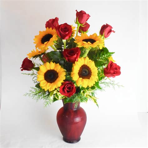 Sunflowers and Roses | Scent & Violet | flowers and gifts | Houston, TX