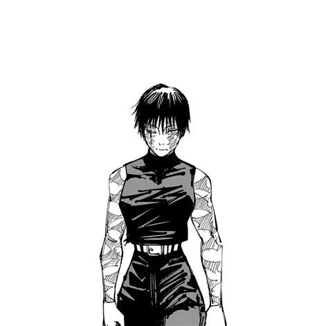 an anime character in black and white with his hands on his hips